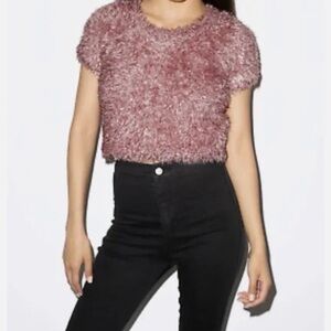 American Apparel Pink Fuzzy Sweater